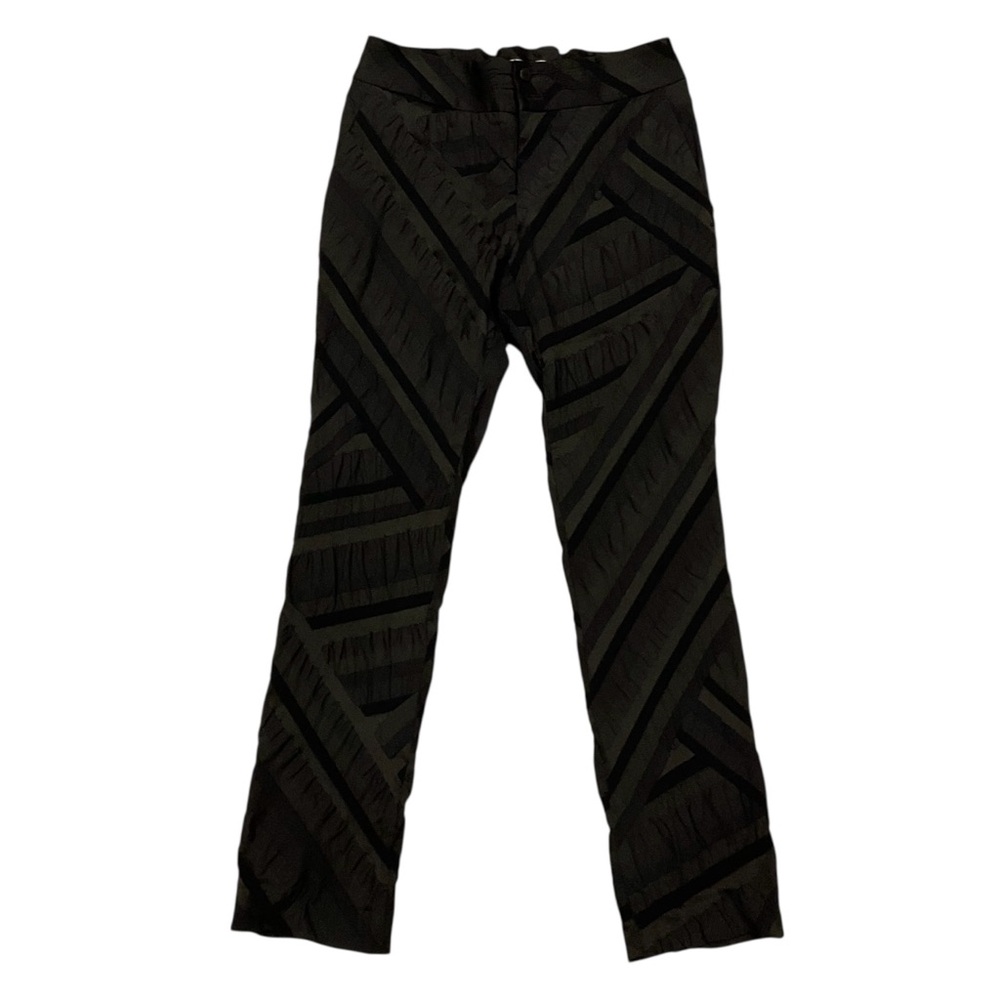 ISSEY MIYAKE Woman’s Rare Design All Over Pattern Black Pants